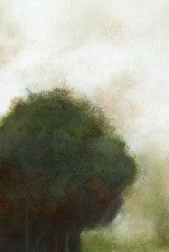 Comme un nuage II (2023) encre et peinture acrylique - 20x30 cm