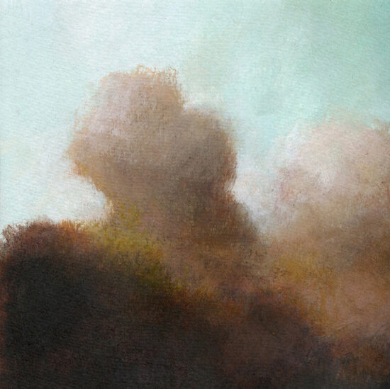 Comme un nuage V (2022) encre et peinture acrylique - 20x20 cm