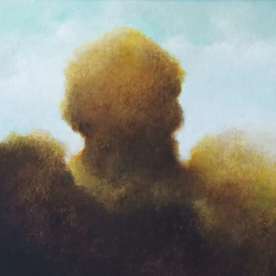 Comme un nuage VII (2023) encre et peinture acrylique - 50x50 cm