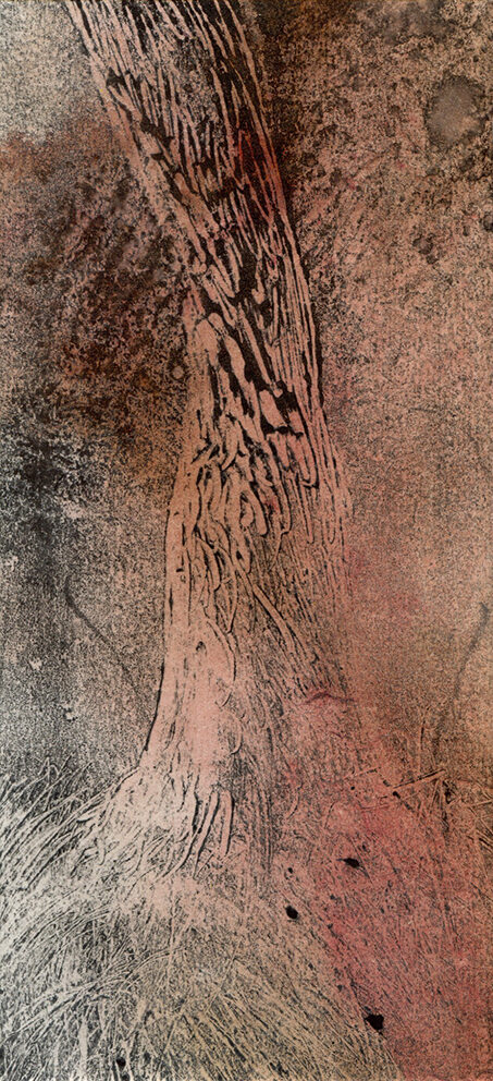 l'arbre fantôme (2023) monotype - 10x21 cm