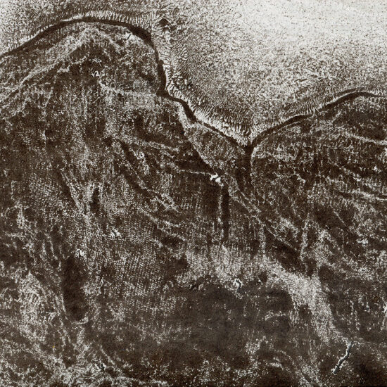 La montagne (2024) monotype - 18x18 cm