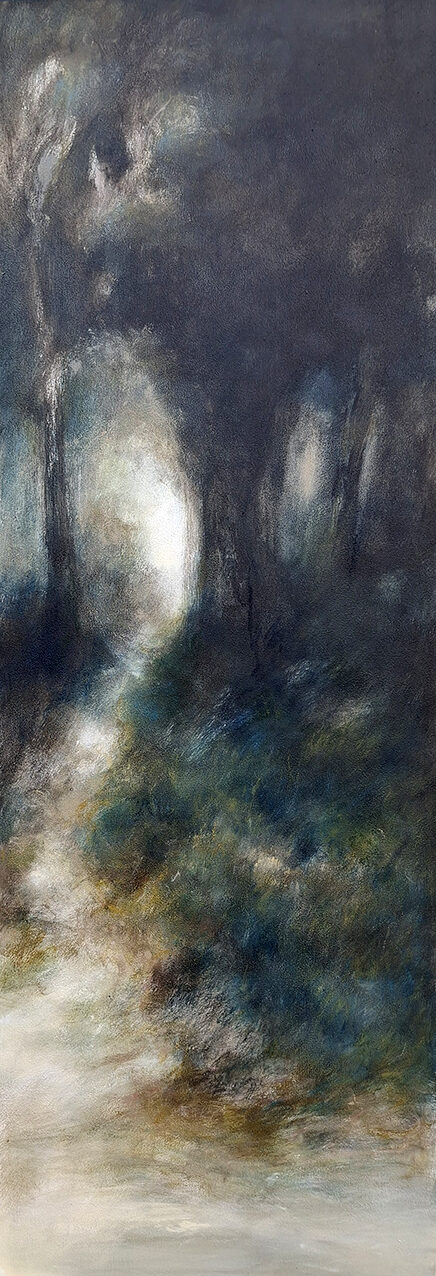 Le chemin II  - acrylique sur panneau de bois  - 33x95 cm