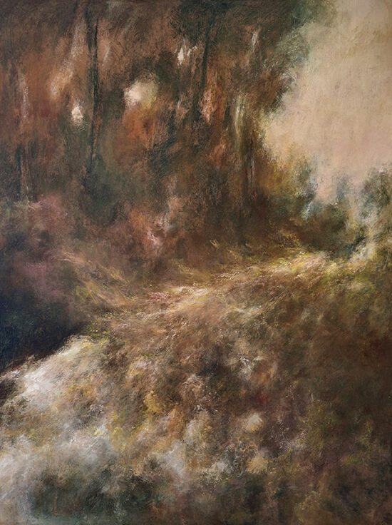 Le chemin - acrylique sur panneau de bois - 48x65 cm