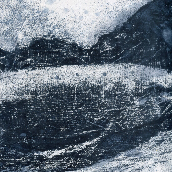 Le glacier (2024) monotype - 18x18 cm