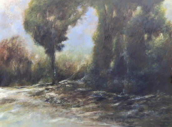 Le souffle du vent - acrylique  sur bois - 60x80 cm