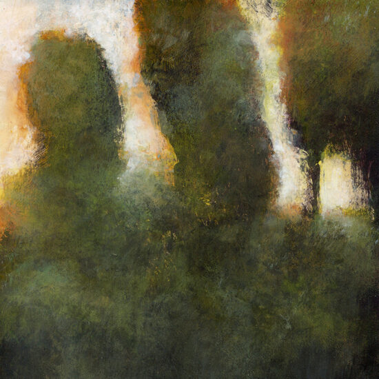 Les ombres I (2024) monotype avec rehauts d'acrylique - 20x20 cm