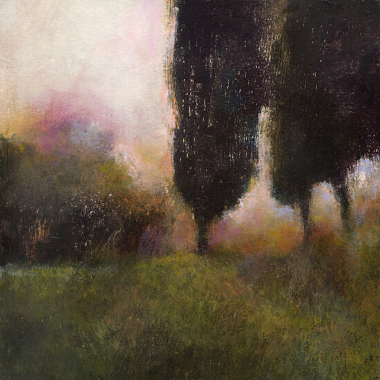 Les ombres II (2024) monotype avec rehauts d'acrylique - 20x20 cm