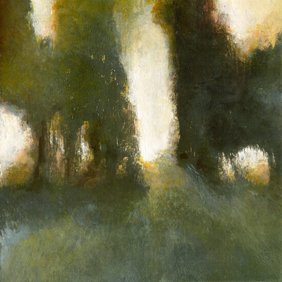Les ombres V (2024) monotype avec rehauts d'acrylique - 20x20 cm